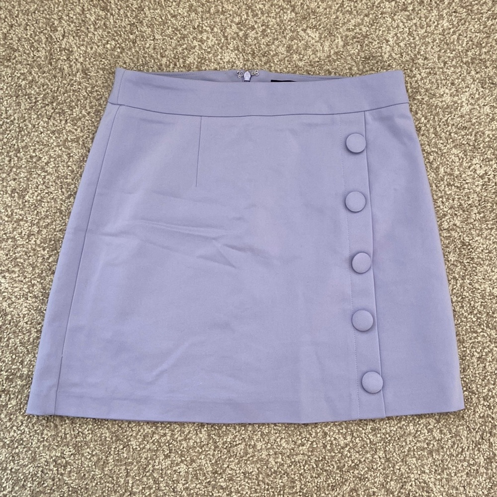 forever 21 purple button-front mini skirt